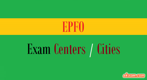 epfo exam centers cities