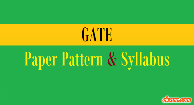 gate paper pattern syllabus