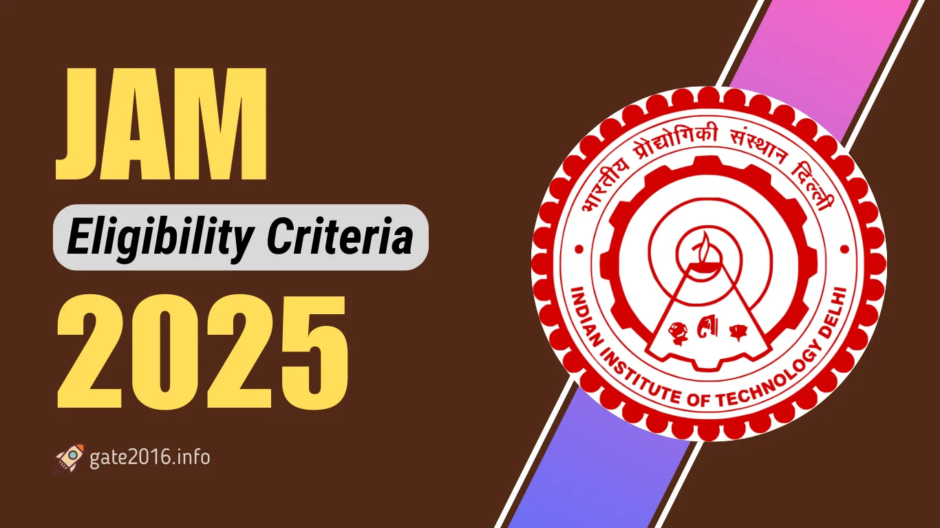 JAM 2025 Eligibility Criteria Education Qualification, Age Limit