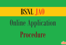 bsnl jao online application procedure