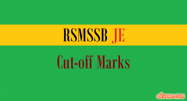 rsmssb je cut off marks