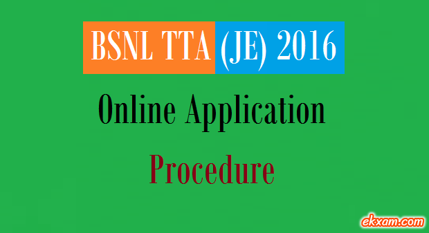 bsnl tta je online application procedure