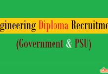 engineering diploma recruitment goverment psu
