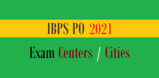ibps po exam centers cities