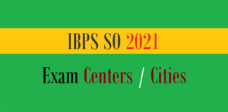 ibps so exam centers cities