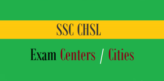 ssc chsl exam centers cities