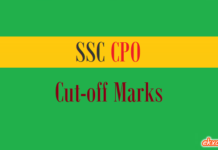 ssc cpo cut off marks