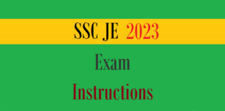 ssc je exam instructions