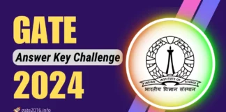 gate 2024 answer key challenge