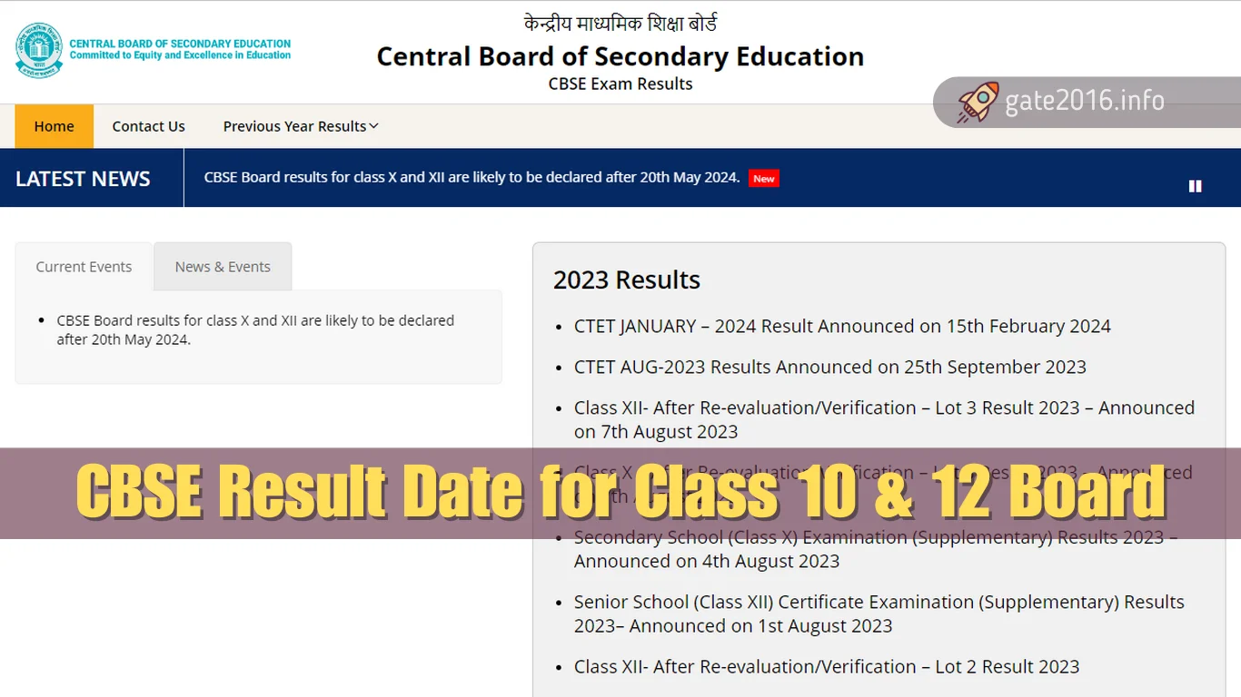 cbse result date for class 10 12 board