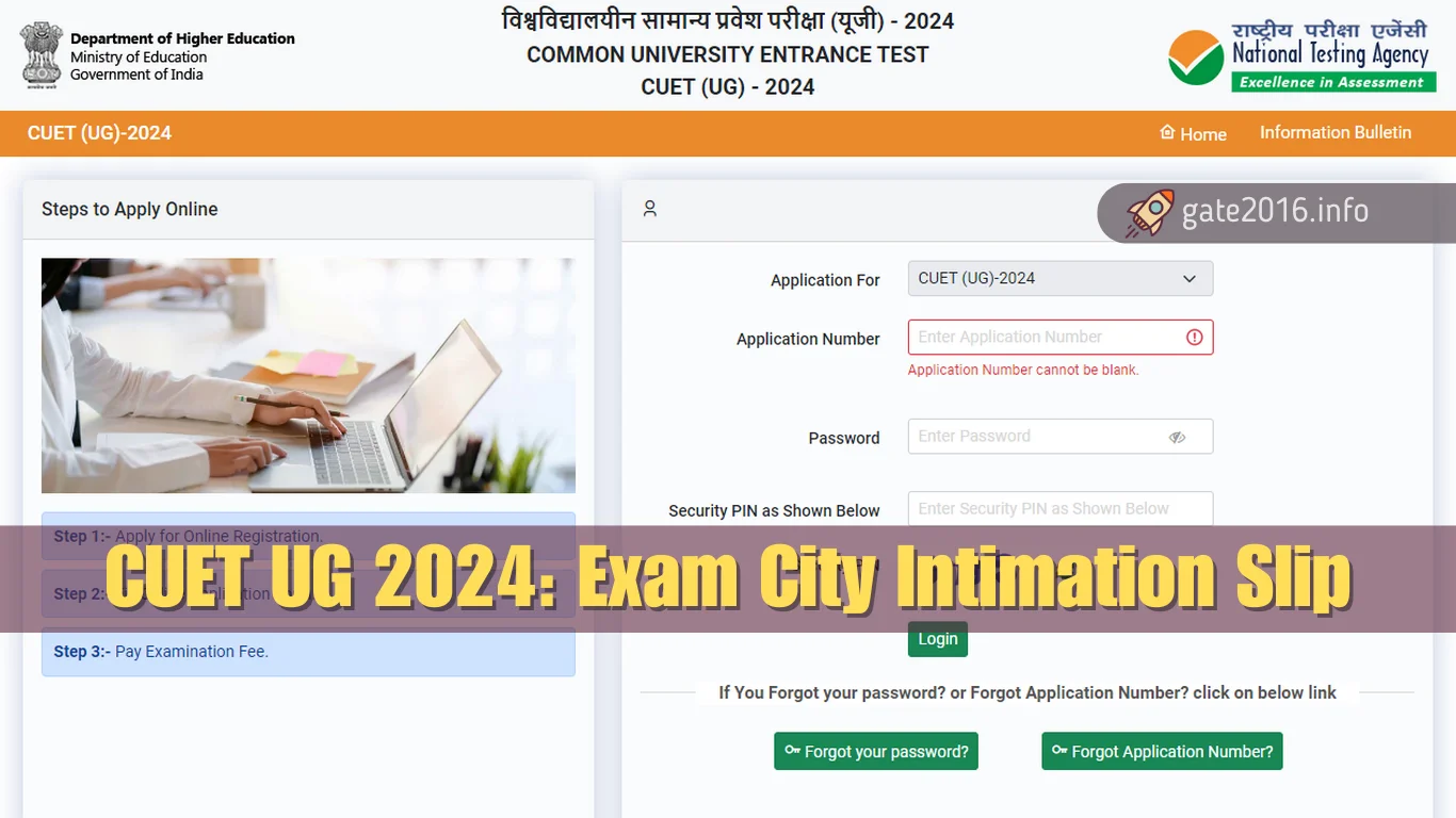 cuet ug 2024 exam city intimation slip