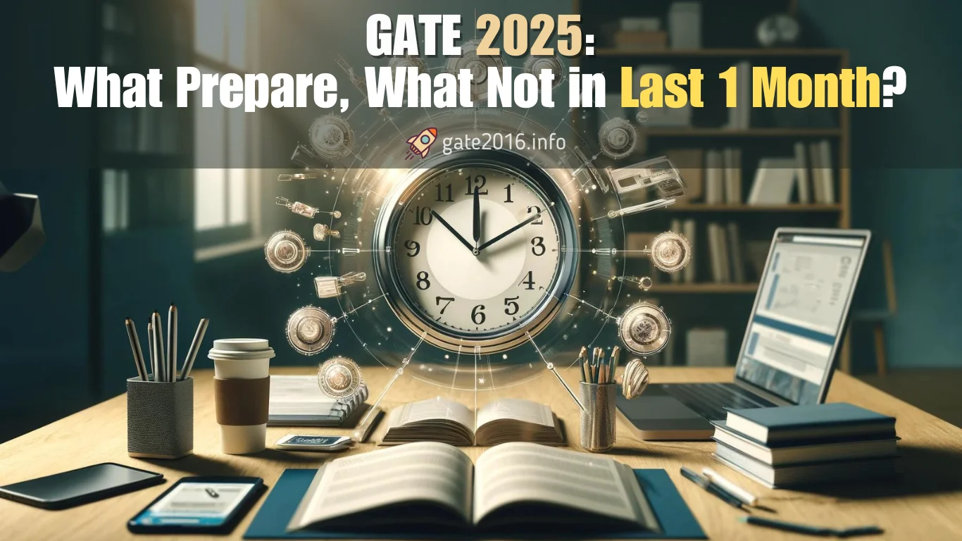 gate 2025 what prepare what not in last 1 month